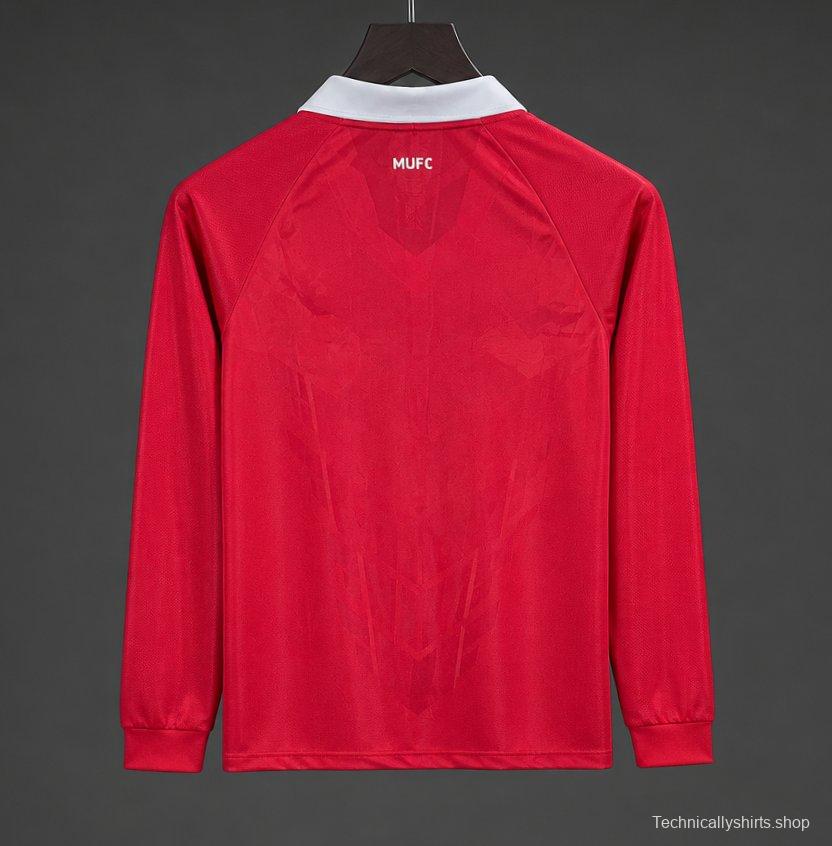 Retro 10/11 Manchester United Home Long Sleeve Jersey