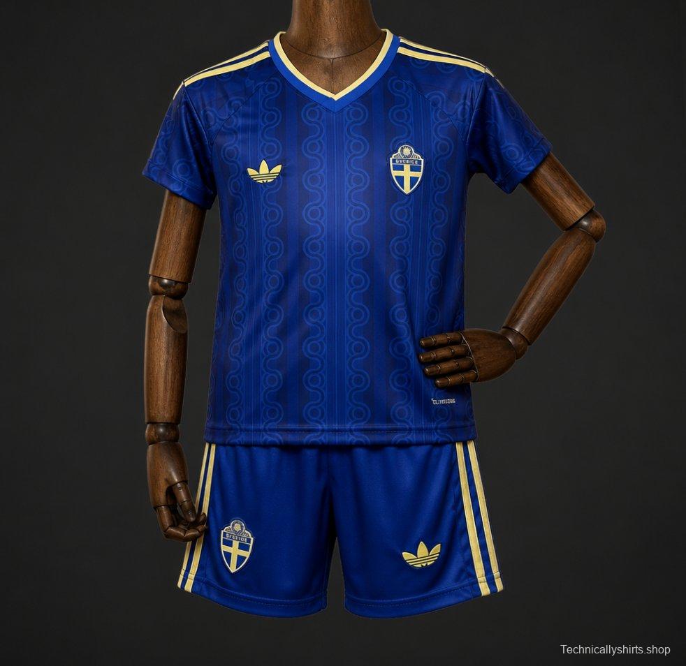 2026 Kids Sweden World Cup Away Kit