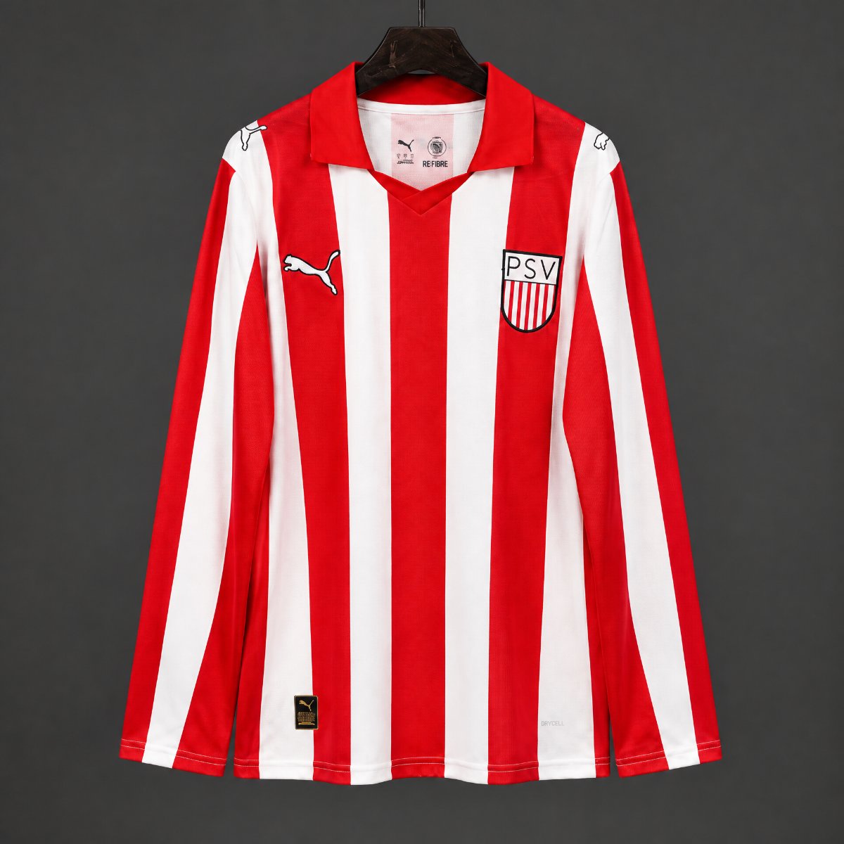 26/27 PSV Eindhoven Coen Dillen Special Edition Long Sleeve Red Stripes Jersey
