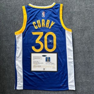 Stephen Curry Signed Golden State Blue