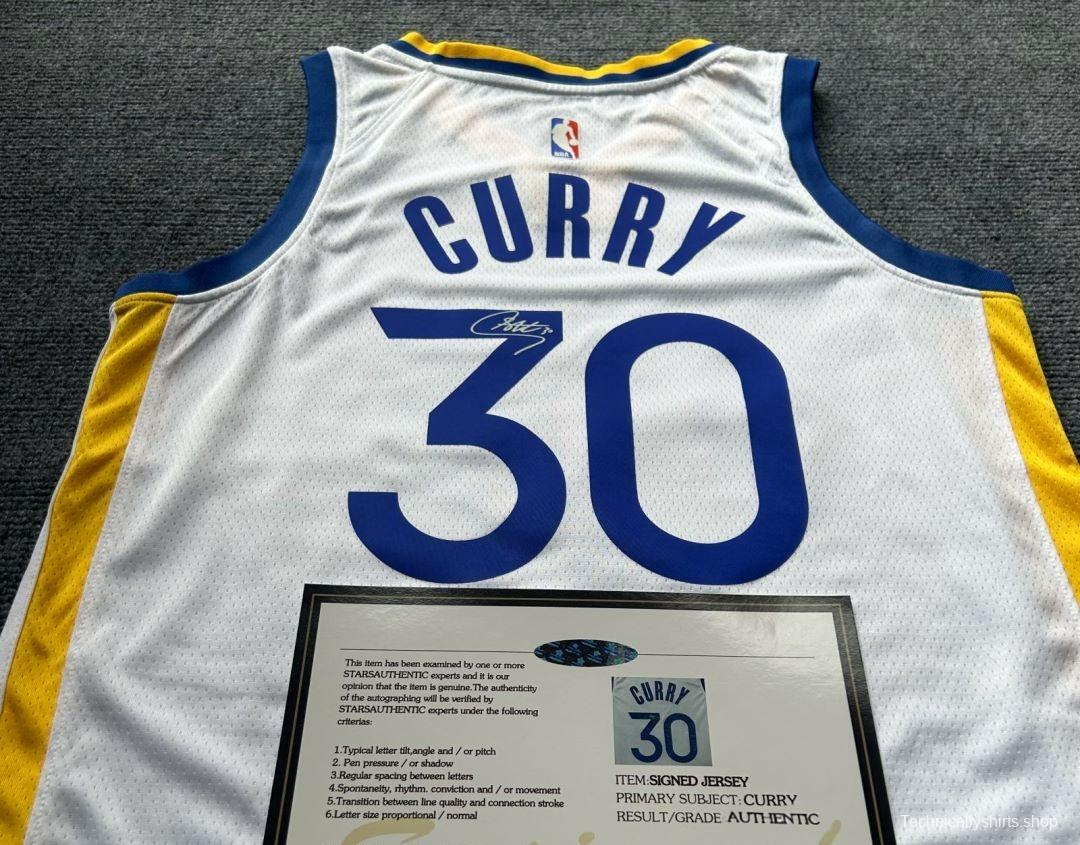 Stephen Curry Signed Golden State White