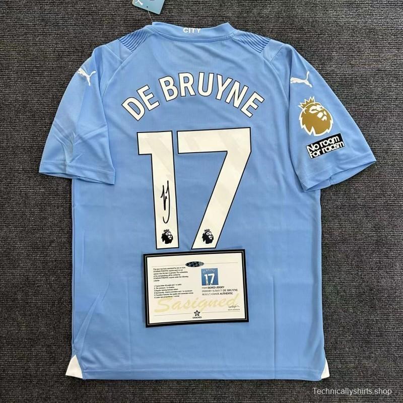 Kevin De Bruyne 23/24 Man City Signed