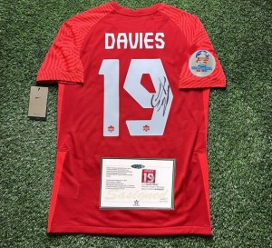 Alphonso Davies Signed Canada 24/25 Home PLAYER VERSION 2024