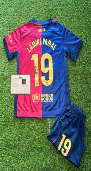 Yamal Barcelona 24/25 Signed Kids + Shorts