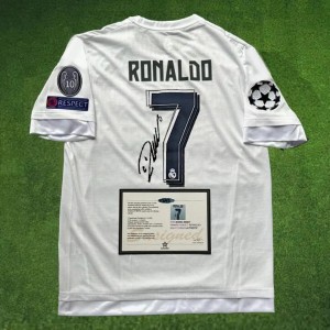 RONALDO 15/16 REAL MADRID UCL SIGNED