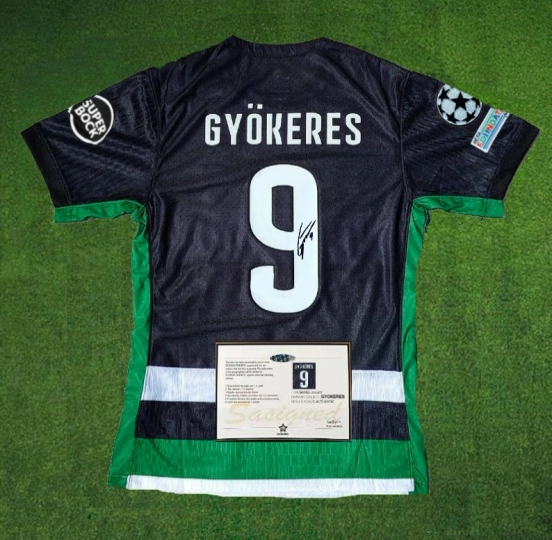 GYOKERES SPORTING LIBSON 24/25 UCL SIGNED SHIRT