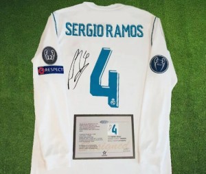 ramos 17/18 signed short/long sleeves + cert